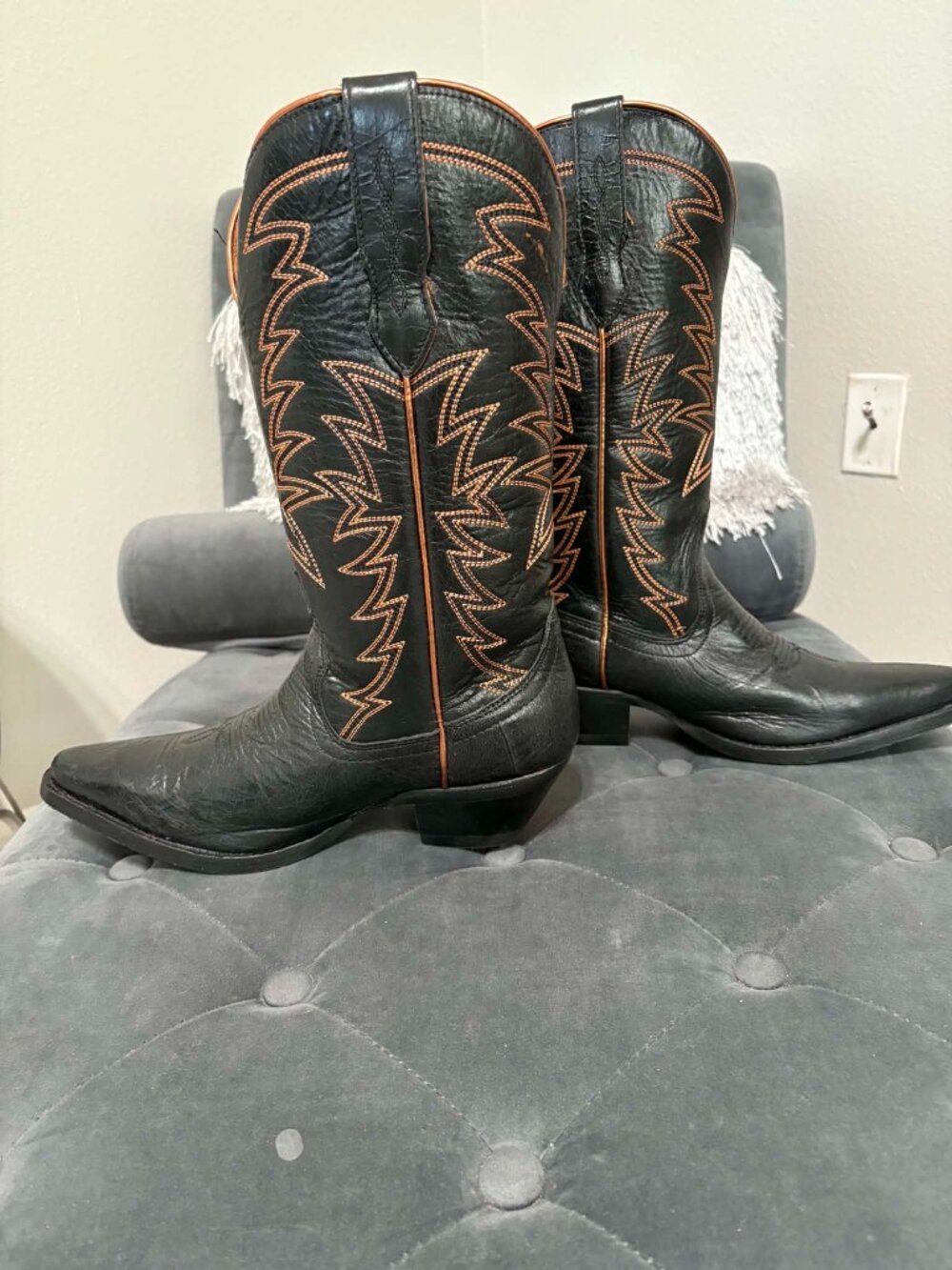 NEW Buck & Brana Isabella Leather Boots Black and Gold